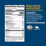 Wild White Anchovies In Extra Virgin Olive Oil nutrition facts and ingredients