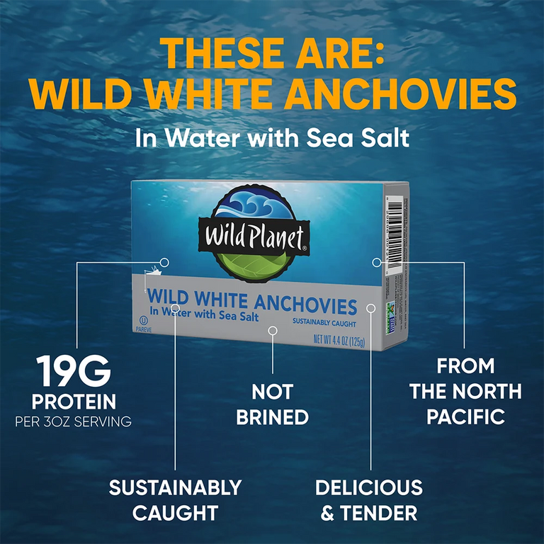 Wild White Anchovies In Water attributes