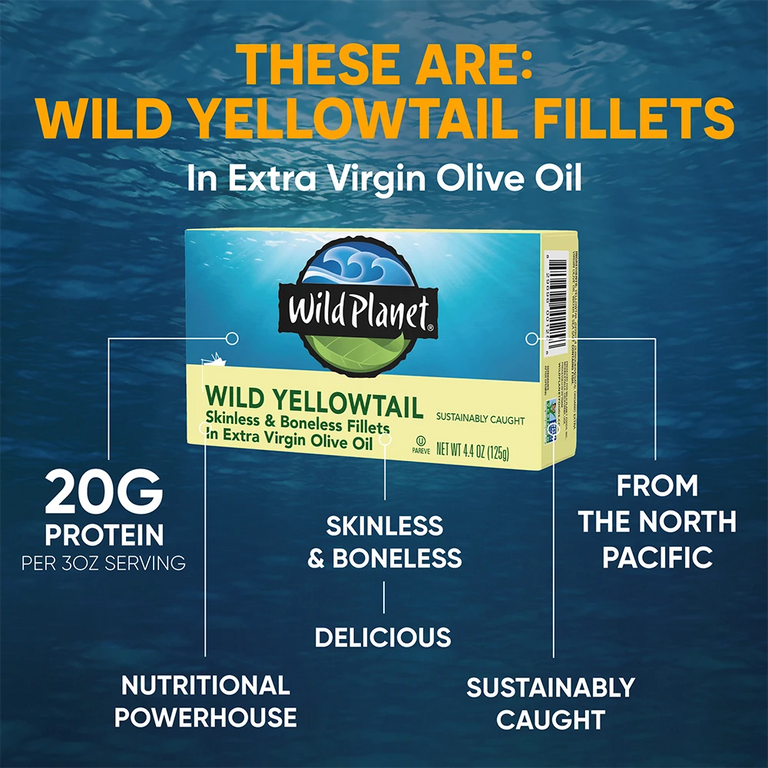 Wild Yellowtail Fillets In Extra Virgin Olive Oil attributes
