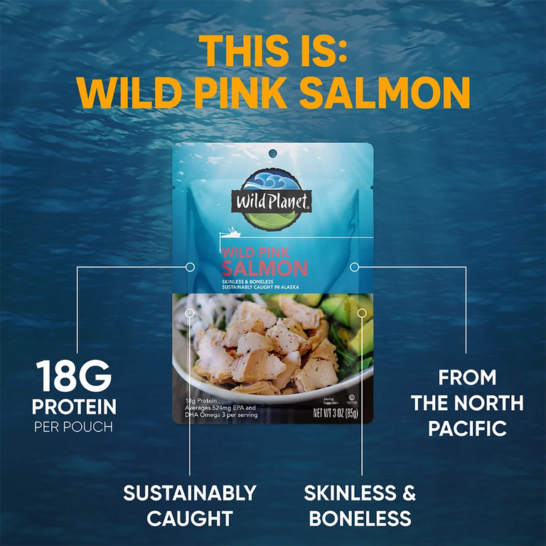 Wild Pink Salmon pouch attributes