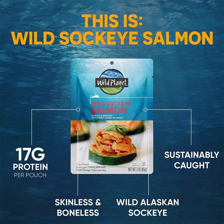 Wild Sockeye Salmon pouch attributes