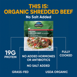 Organic Shredded Beef Single-Serve Pouch No Salt Added attributes