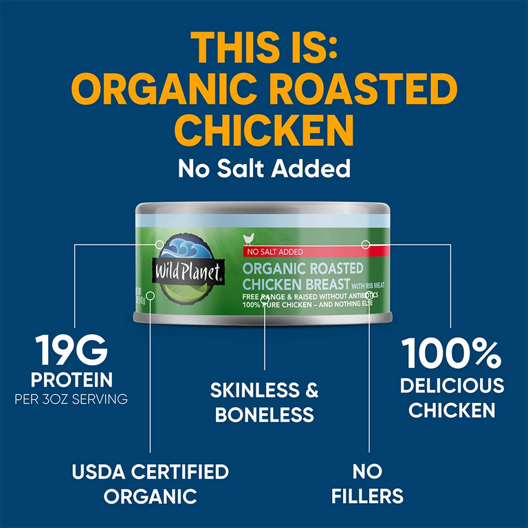 Organic Roasted Chicken Breast No Salt Added attributes