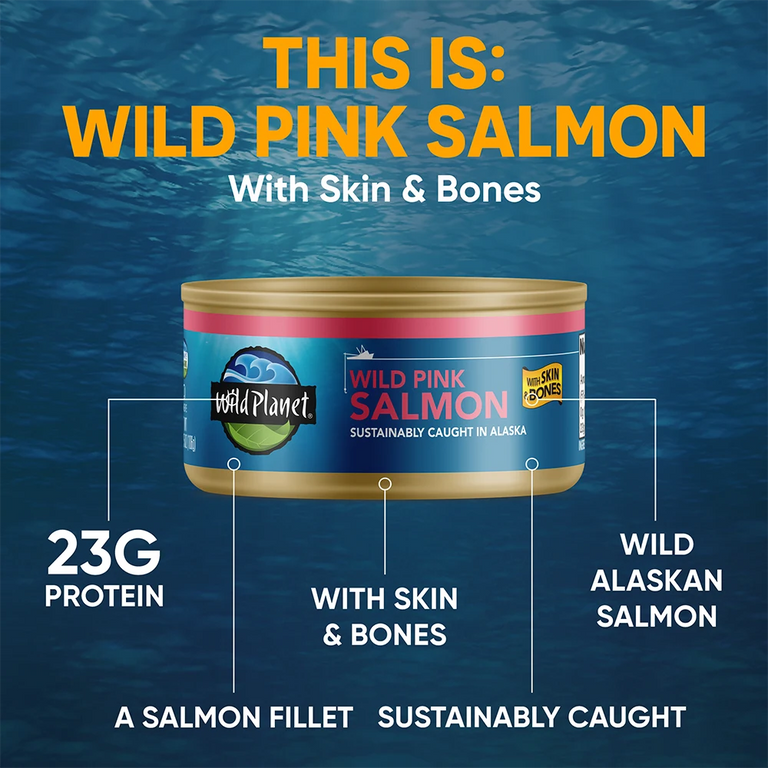 Wild Pink Salmon with Skin & Bones attributes