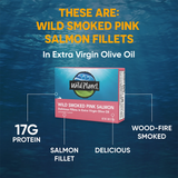 Wild Smoked Pink Salmon Fillets in Extra Virgin Olive Oil attributes
