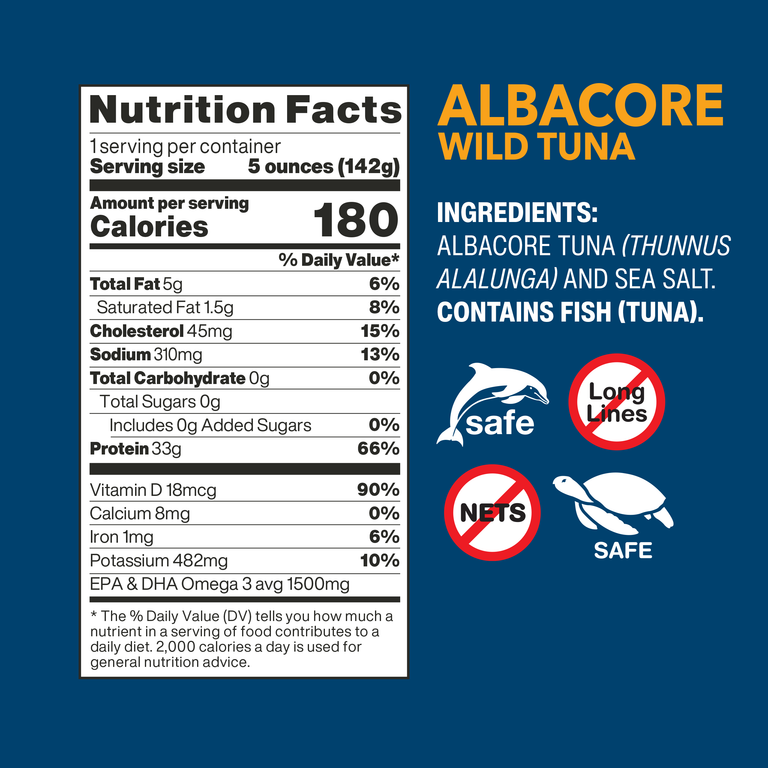 Albacore Wild Tuna nutrition facts and ingredients