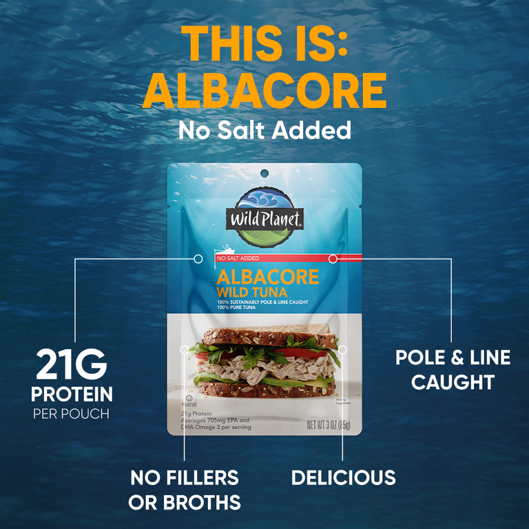 Albacore Wild Tuna Single-Serve Pouch No Salt Added