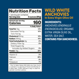 Wild White Anchovies In Extra Virgin Olive Oil nutrition facts and ingredients