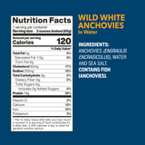 Wild White Anchovies In Water nutrition facts and ingredients