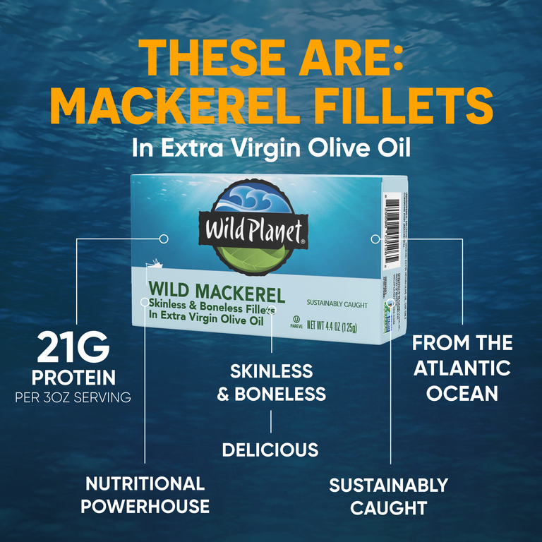 Wild Mackerel Fillets In Extra Virgin Olive Oil