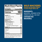 Wild Mackerel Fillets In Extra Virgin Olive Oil nutrition facts and ingredients