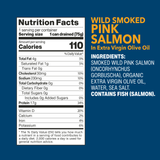 Wild Smoked Pink Salmon Fillets in Extra Virgin Olive Oil nutrition facts and ingredients