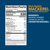 Wild Pacific Mackerel nutrition facts and ingredients