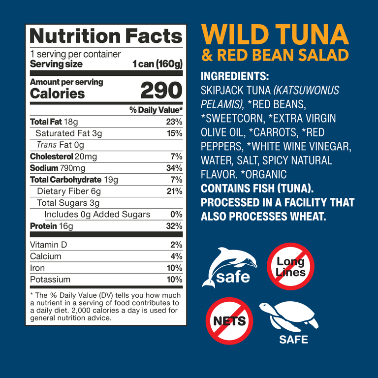 Wild Tuna & Red Bean Salad nutrition facts and ingredients