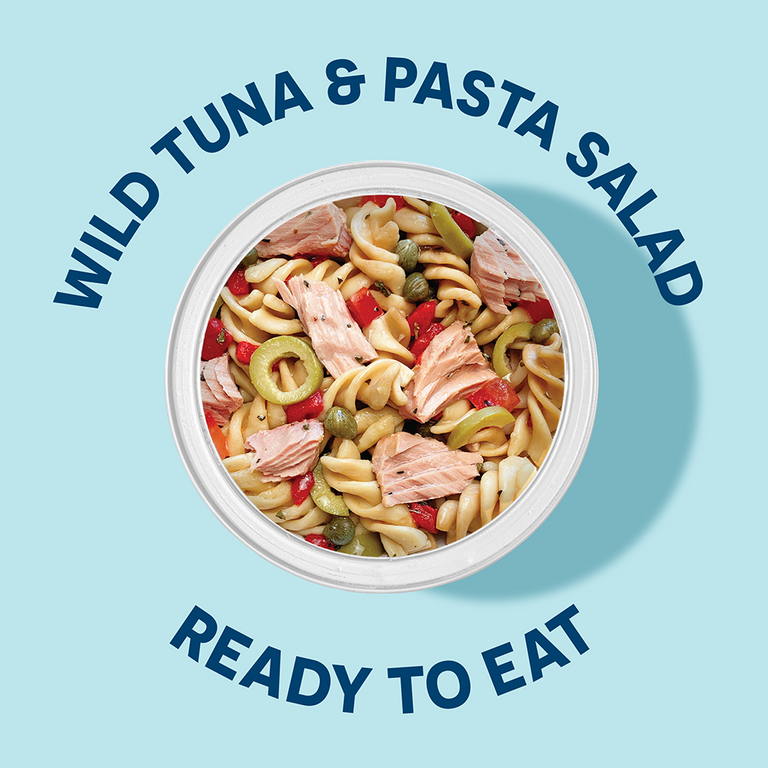 Open bowl of Wild Tuna Pasta Salad