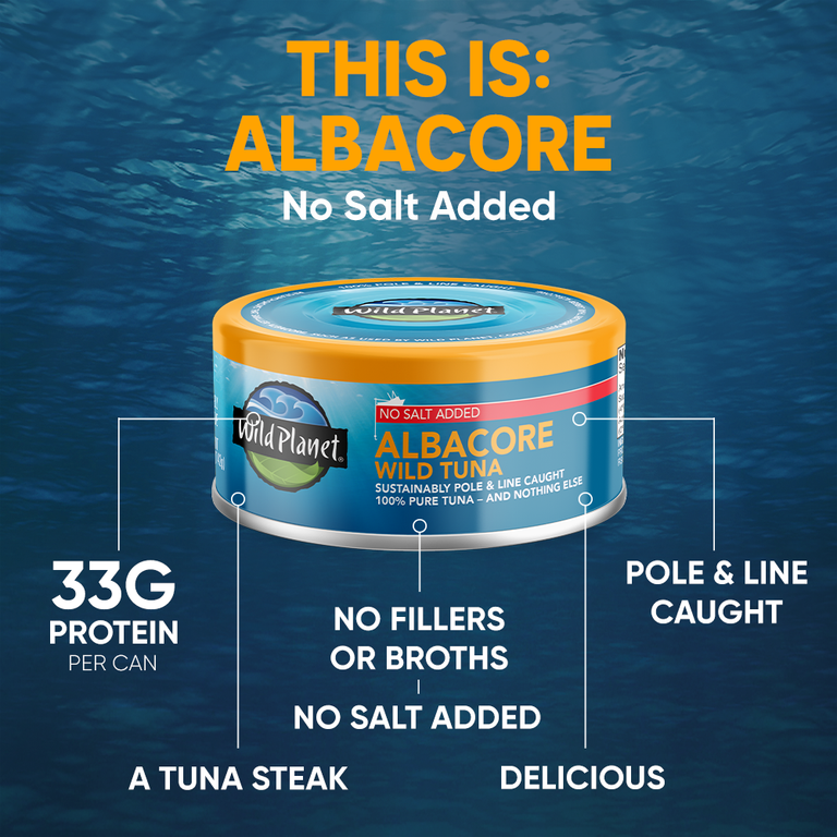 Albacore Wild Tuna No Salt Added