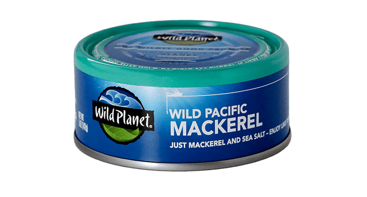 can of wild pacific mackerel