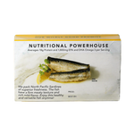 Sardines in extra virgin olive oil with lemon back panel
