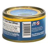 Skipjack Wild Tuna with Dill Pickle, in can. View showing Barcode, Logo: Non BPA and 2 Others, Produced by Info