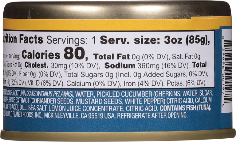 Skipjack Wild Tuna with Dill Pickle