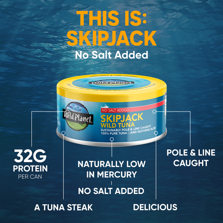 Skipjack Wild Tuna No Salt Added