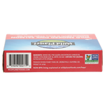 Wild Smoked Pink Salmon Fillets in Extra Virgin Olive Oil, in can. Side View showing Barcode, Logo: Non GMO Project Verified, Non-BPA lining, Produced by Info