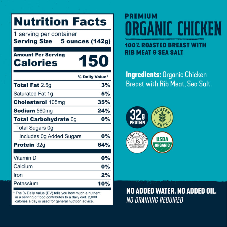Organic Roasted Chicken Breast with Rib Meat
