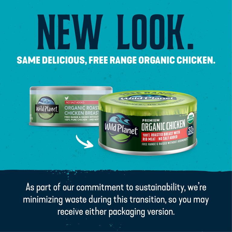 Organic Roasted Chicken Breast with Rib Meat No Salt Added