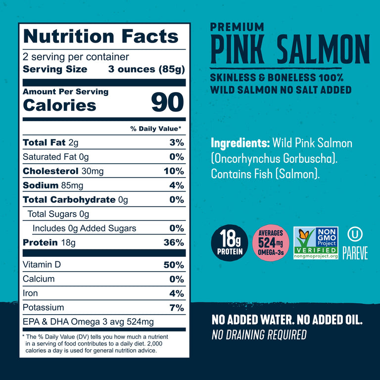 Premium Wild Pink Salmon No Salt Added