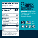 Wild Sardines Skinless & Boneless Fillets In Extra Virgin Olive Oil