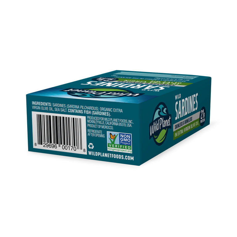 Wild Sardines Skinless & Boneless Fillets In Extra Virgin Olive Oil