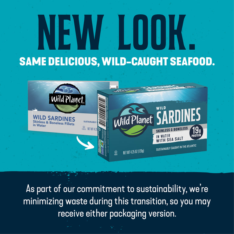 Wild Sardines Skinless & Boneless Fillets In Water