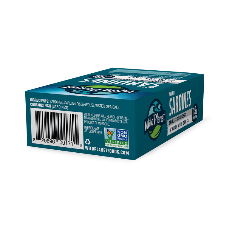 Wild Sardines Skinless & Boneless Fillets In Water