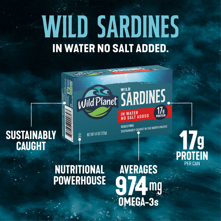 Wild Sardines In Water No Salt Added