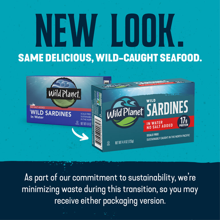 Wild Sardines In Water No Salt Added