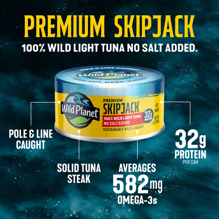 Skipjack Wild Tuna No Salt Added