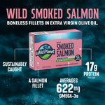 Wild Smoked Pink Salmon Fillets in Extra Virgin Olive Oil