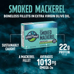 Wild Smoked Mackerel Fillets in Extra Virgin Olive Oil