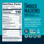 Wild Smoked Mackerel Fillets in Extra Virgin Olive Oil