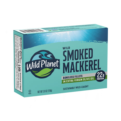 Wild Smoked Mackerel Fillets in Extra Virgin Olive Oil