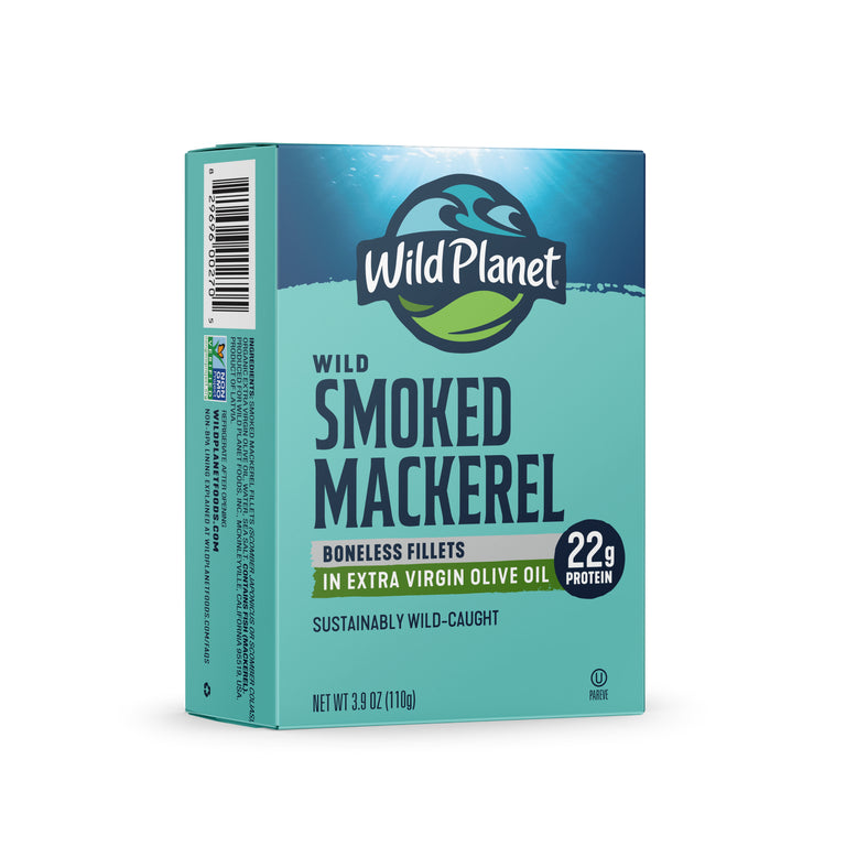 Wild Smoked Mackerel Fillets in Extra Virgin Olive Oil