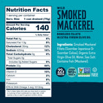 Wild Smoked Mackerel Fillets in Extra Virgin Olive Oil