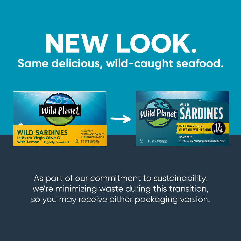 Wild Sardines In Extra Virgin Olive Oil with Lemon