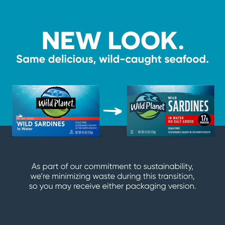 Wild Sardines In Water No Salt Added