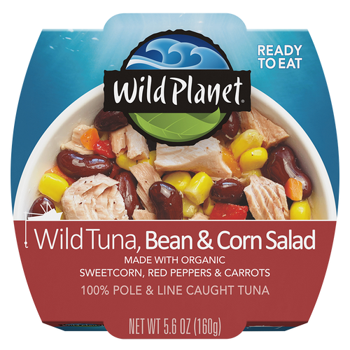 Wild Planet Wild Tuna Bean & Corn Ready-to-Eat Salad Bowl, front view