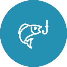 Sustainable Icon, Fish and a Hook
