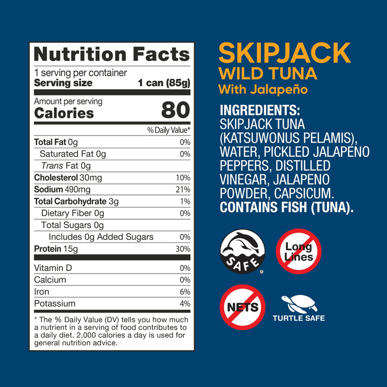 Premium Skipjack Wild Light Tuna with Jalapeño