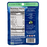 Albacore Wild Tuna with Lime and Basil in a Pouch, Back View showing Nutrition Facts, Ingredients, Branding Caption, Consume Suggestion, Logo: Non GMO Project Verified and 4 others, Barcode, Website Address, Best by Date and Product Code
