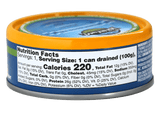 Albacore Solid Wild Tuna In Extra Virgin Olive Oil back of can