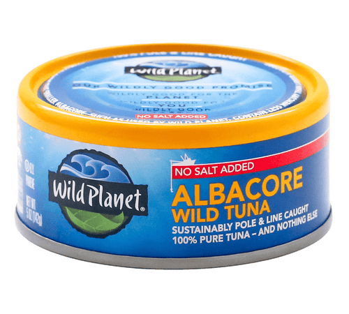 Albacore Wild Tuna No Salt Added in Can, Front View